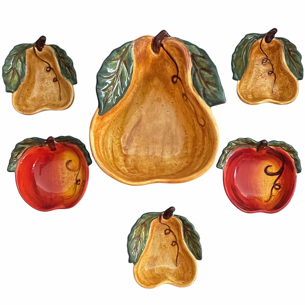 Classica by Tabletops Unlimited Venetian Pear and Apple Bowls ECU